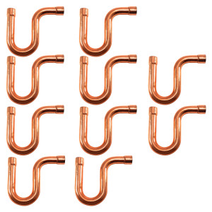 Appli Parts AP-PT058 5/8 in P-Trap Sifon CxC Sweat Copper pipe fitting connections for refrigeration, air conditioning and plumbing applications ACR and Type L copper pipe (10 x Bag)
