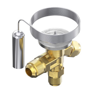 Danfoss 068Z3401 1/6 - 4.5TR Expansion Valve Body, T 2, R404A, R507A, 3/8x1/2 in, Flare, Internal Equalized, Single-flow, -76 to -13 F, Capacity determined by Orifice size Sold Separately
