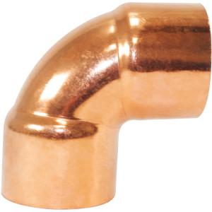 NDL N-2085 90 Degree Elbow Short turn 1-5/8in Copper pipe fittings C x C Sweat connections for refrigeration, air conditioning and plumbing applications ACR
