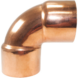 NDL Codo de 90 grados giro Corto 2-1/8pulg Accesorios de tuberia de cobre C x C Conexiones soldadas para aplicaciones de refrigeracion, aire acondicionado y plomeria Tuberia de cobre ACR N-2086
