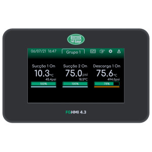 Digital Interface Full Gauge FG-HMI 4.3 
FG-HMI 4.3 communicates with the RCK-862 plus through an RS-485 connection