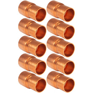 Appli Parts AP-R078034B10 Reductor de Cobre de 7/8x3/4 pulg Conexiones CxC soldadas para aplicaciones de refrigeracion, aire acondicionado y plomeria Tuberia de cobre ACR y Tipo L(10xBolsa)