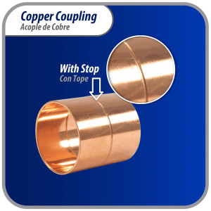 Appli Parts AP-A158B5 1-5/8 pulg Anillo de Cobre Accesorios de tuberia de cobre CxC Conexiones soldadas para aplicaciones de refrigeracion, aire acondicionado y plomeria Tuberia de cobre ACR y tipo L (5 x Bolsa)
