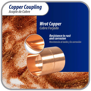 Appli Parts AP-A158B5 1-5/8 pulg Anillo de Cobre Accesorios de tuberia de cobre CxC Conexiones soldadas para aplicaciones de refrigeracion, aire acondicionado y plomeria Tuberia de cobre ACR y tipo L (5 x Bolsa)