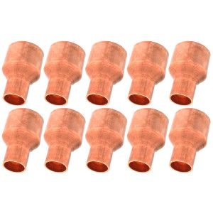 Appli Parts AP-R078012B10 Reductor de Cobre de 7/8x1/2 pulg Conexiones CxC soldadas para aplicaciones de refrigeracion, aire acondicionado y plomeria Tuberia de cobre ACR y Tipo L (10xBolsa)