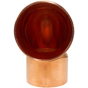 NDL N-1647 90 Degree Elbow Short turn 1-1/8 in Copper pipe fittings CxC Sweat connections for refrigeration, air conditioning and plumbing applications ACR 