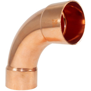 NDL W2082 Codo de 90 grados giro Largo 2-5/8pulg Accesorios de tuberia de cobre C x C Conexiones soldadas para aplicaciones de refrigeracion, aire acondicionado y plomeria Tuberia de cobre ACR