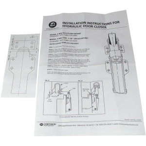 Component Hardware R55-1010 Cerrador hidraulico para puerta de Cuarto Frio