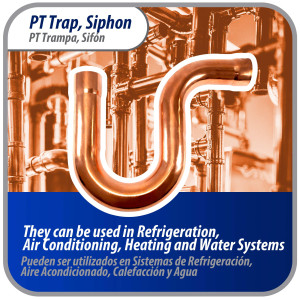 Appli Parts AP-PT138 1-3/8 in Wrot Copper Suction P-Trap ODF CxC connections for refrigeration, air conditioning and plumbing applications ACR and Type L copper pipe