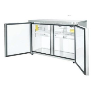 Atlas Air AU48 Refrigerador debajo de Tope de 2 puertas de Acero Inoxidable Atlas Air AU48 Refrigerador debajo de Tope de 2 puertas de Acero Inoxidable