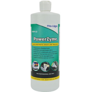 Nu-Calgon 4298-22 PowerZyme Tratamiento de linea de drenaje a base de enzimas liquidas disenado para su uso en el mercado de HVAC y servicios de alimentos