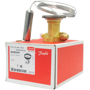 Danfoss 067B3347 TXV Element R404,R507, Flare, TE 12, External Equalized 1/4 in, 118 in Capillary Tube, -40 to 50 F includes 067B0577