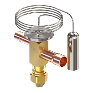 Danfoss 068N7685 1.24 TR Valvula de Expansion, TD 1, R290, 3/8x1/2 in, Soldable, Ecualizacion Interna, Una Via, -40 a 10 F